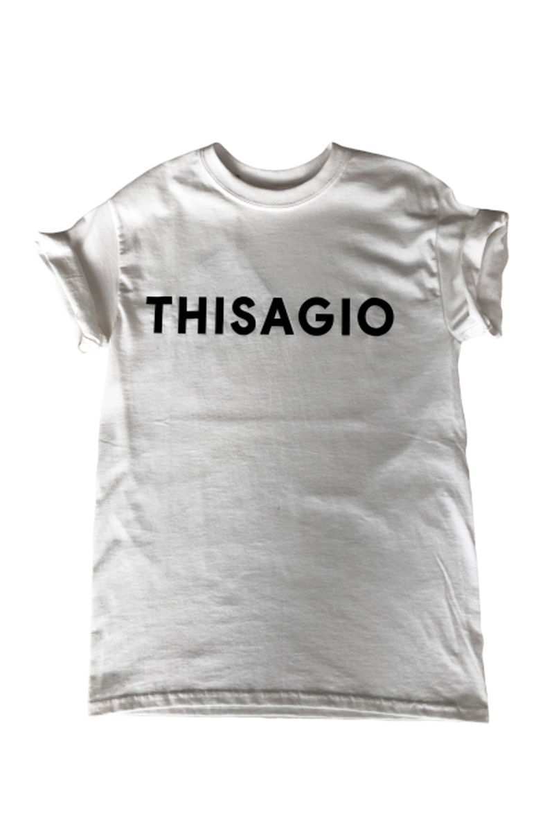 Thisagio Maglia Bianca - Logo nero