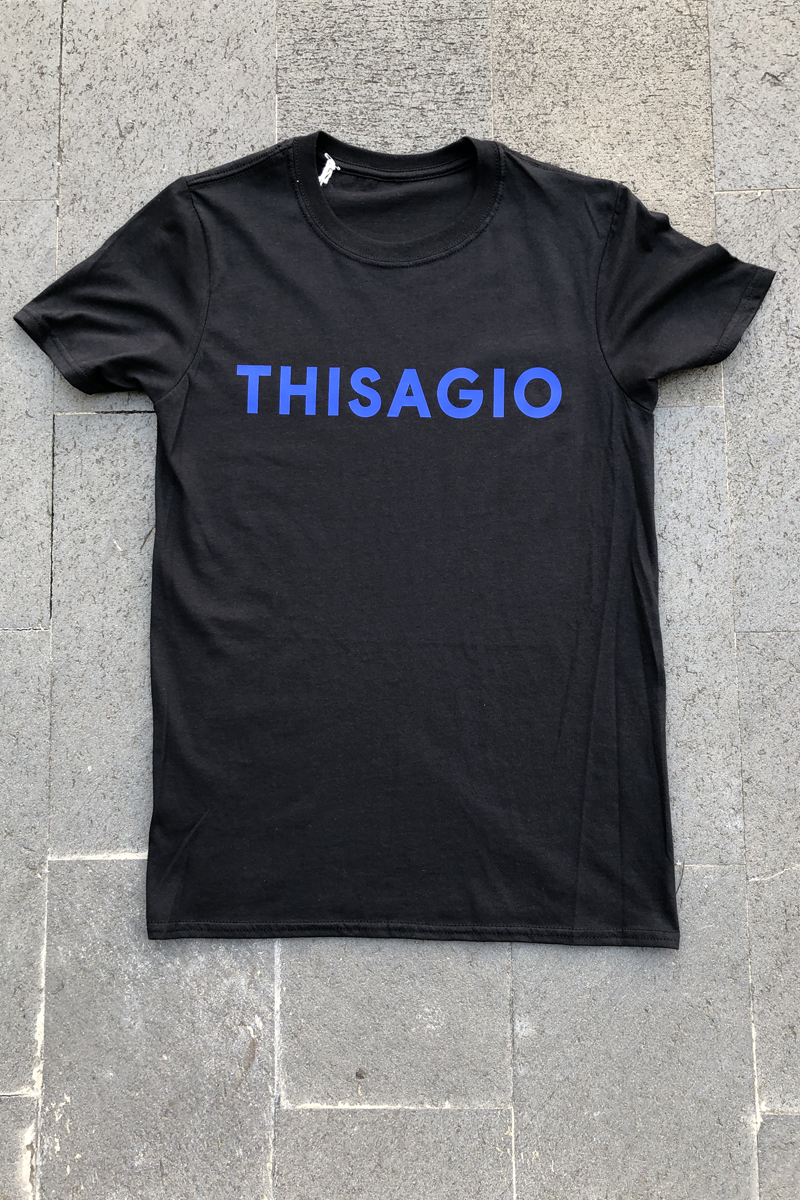 Thisagio Maglia Nera - Blu elettrico Thisagio Maglia Nera - Blu elettrico